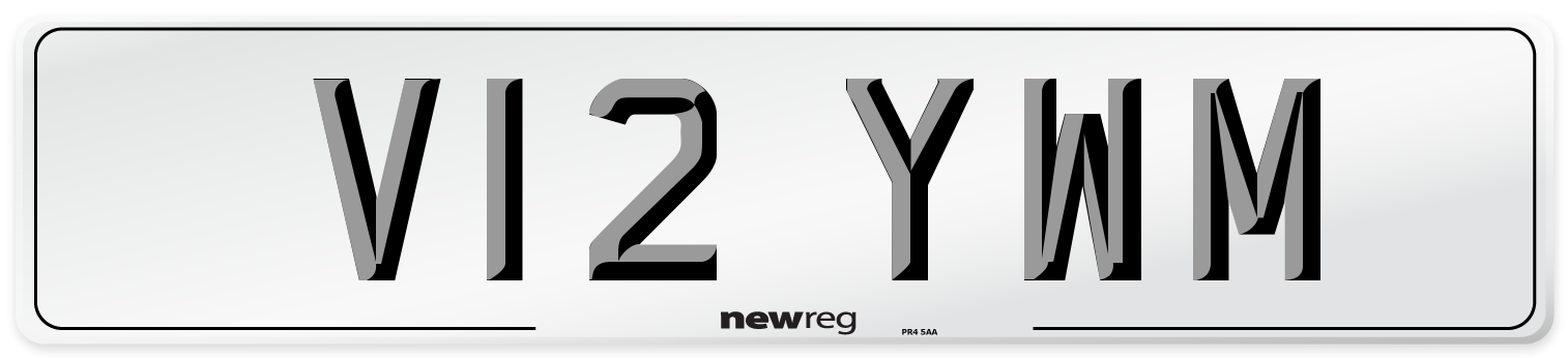 V12 YWM Number Plate from New Reg